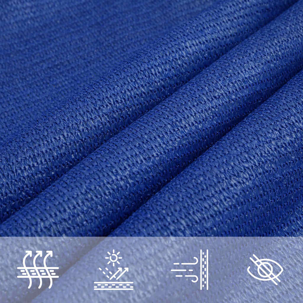 Zonnezeil 160 g/m² rechthoekig 3,5x4,5 m HDPE blauw is nu te koop bij PeponiXL, paradijselijk wonen!