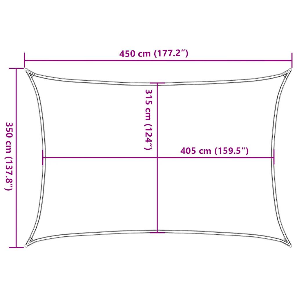 Zonnezeil 160 g/m² rechthoekig 3,5x4,5 m HDPE blauw is nu te koop bij PeponiXL, paradijselijk wonen!