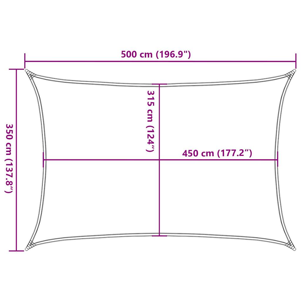 Zonnezeil 160 g/m² rechthoekig 3,5x5 m HDPE blauw is nu te koop bij PeponiXL, paradijselijk wonen!
