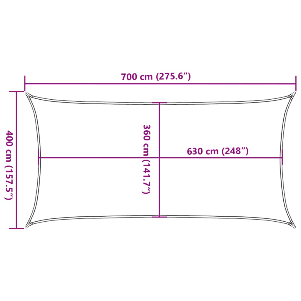 Zonnezeil 160 g/m² rechthoekig 4x7 m HDPE geel is nu te koop bij PeponiXL, paradijselijk wonen!