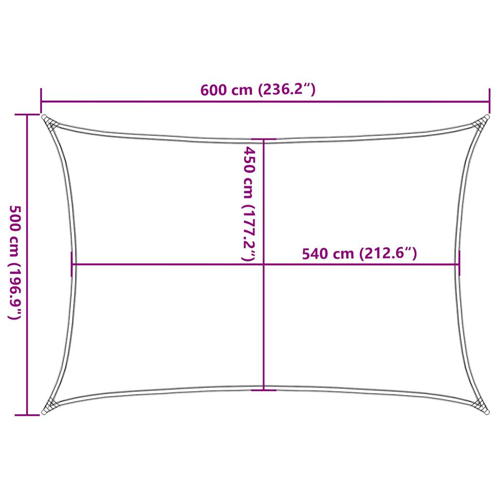 Zonnezeil 160 g/m² rechthoekig 5x6 m HDPE geel is nu te koop bij PeponiXL, paradijselijk wonen!