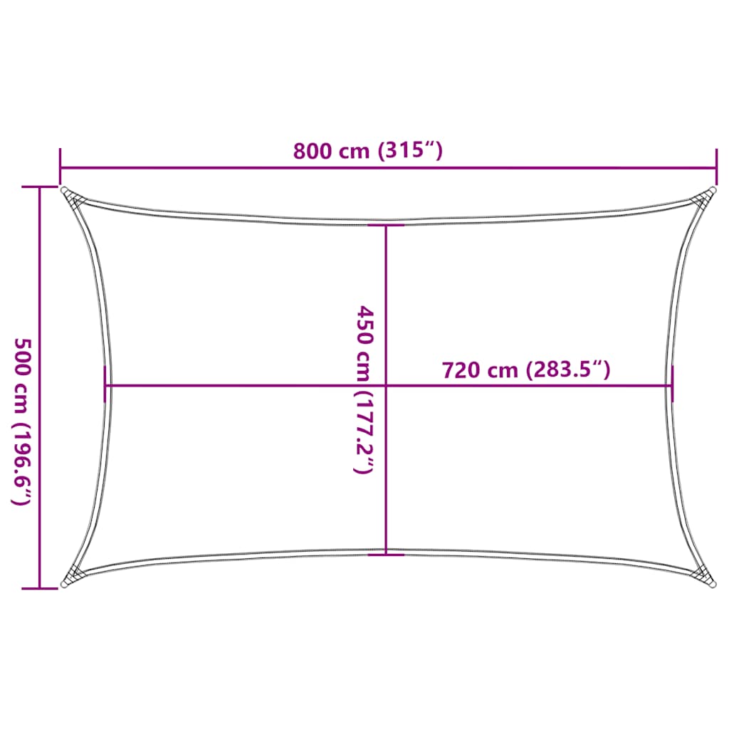 Zonnezeil 160 g/m² rechthoekig 5x8 m HDPE geel is nu te koop bij PeponiXL, paradijselijk wonen!