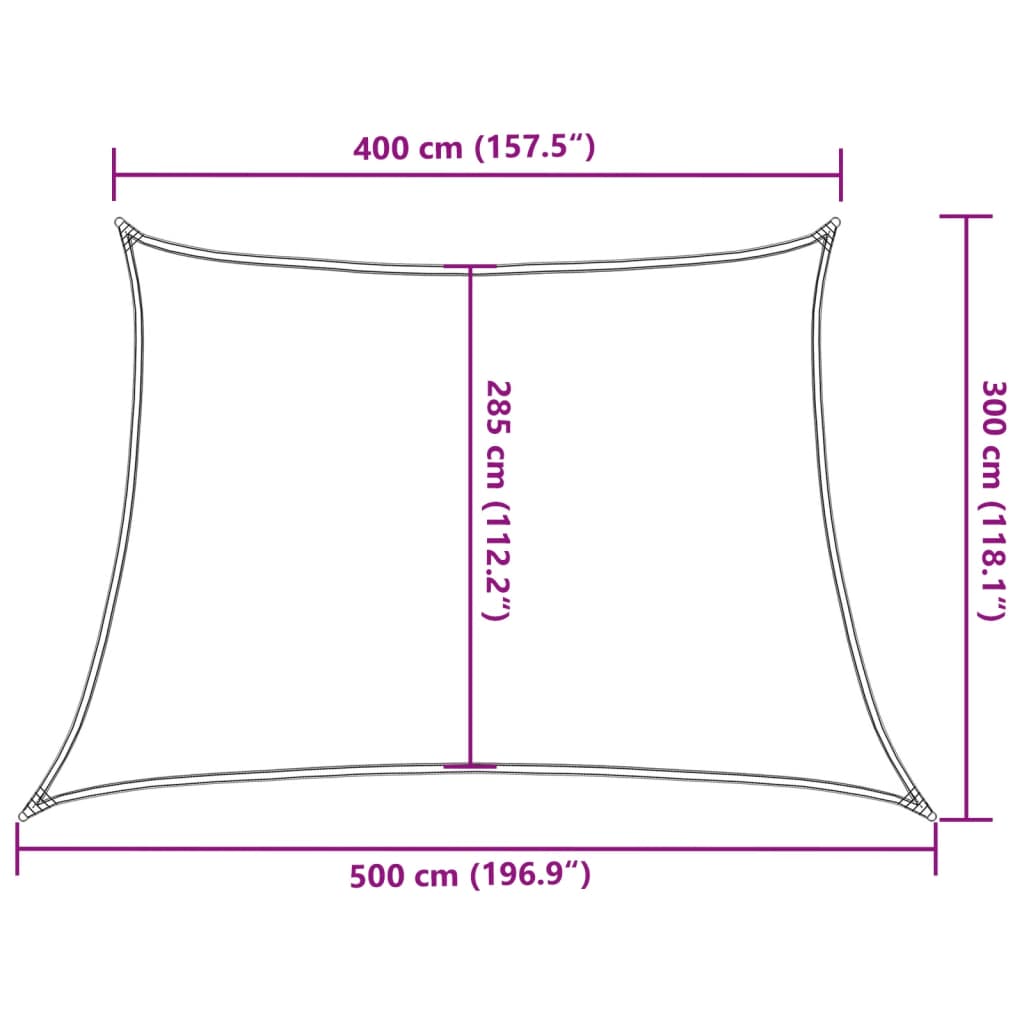 Zonnezeil 160 g/m² 4/5x3 m HDPE rood is nu te koop bij PeponiXL, paradijselijk wonen!