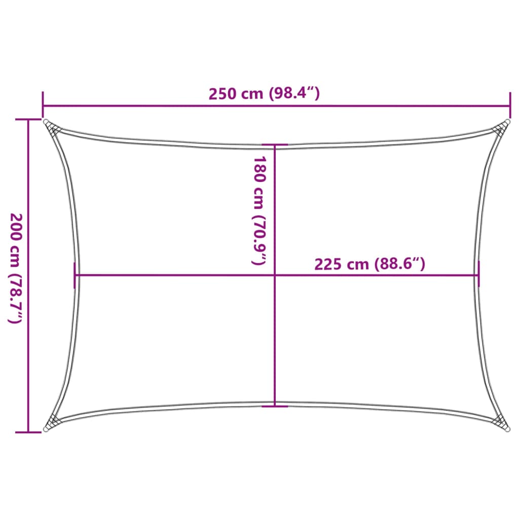 Zonnezeil 160 g/m² 2x2,5 m HDPE oranje is nu te koop bij PeponiXL, paradijselijk wonen!