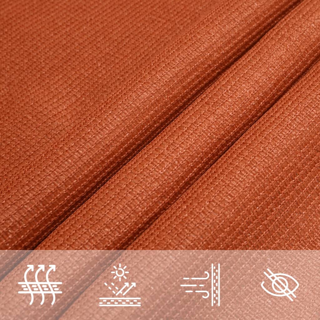 Zonnezeil 160 g/m² 2,5x3,5 m HDPE oranje is nu te koop bij PeponiXL, paradijselijk wonen!