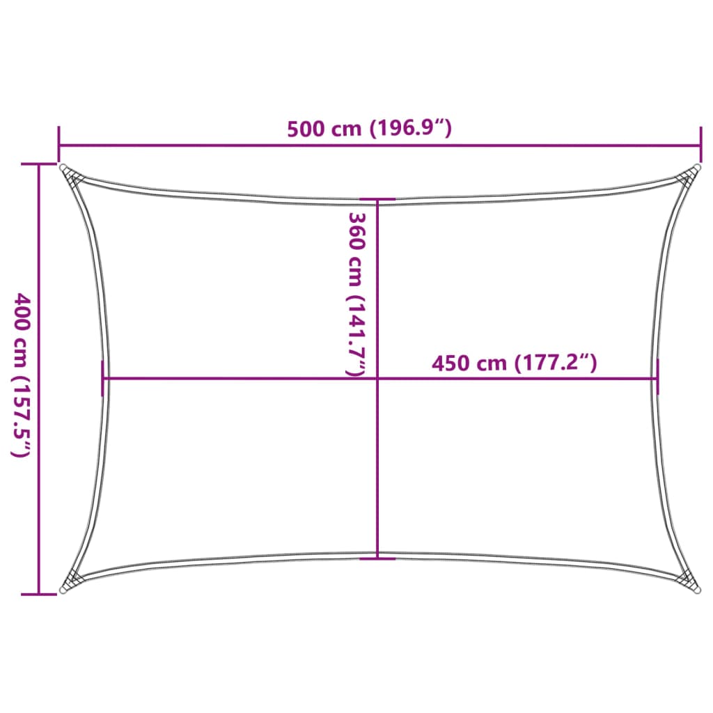 Zonnezeil 160 g/m² rechthoekig 4x5 m HDPE oranje is nu te koop bij PeponiXL, paradijselijk wonen!