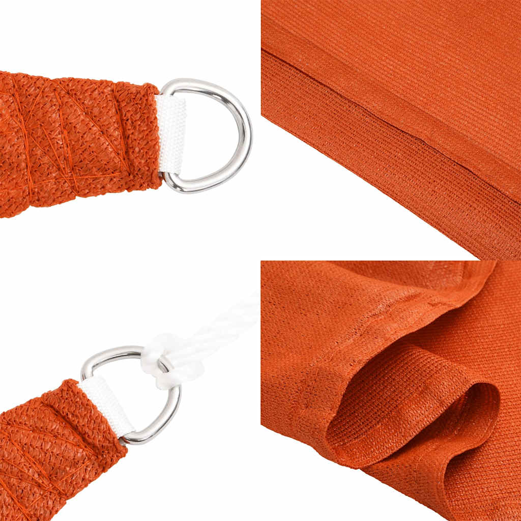 Zonnezeil 160 g/m² 4x4x5,8 m HDPE oranje is nu te koop bij PeponiXL, paradijselijk wonen!