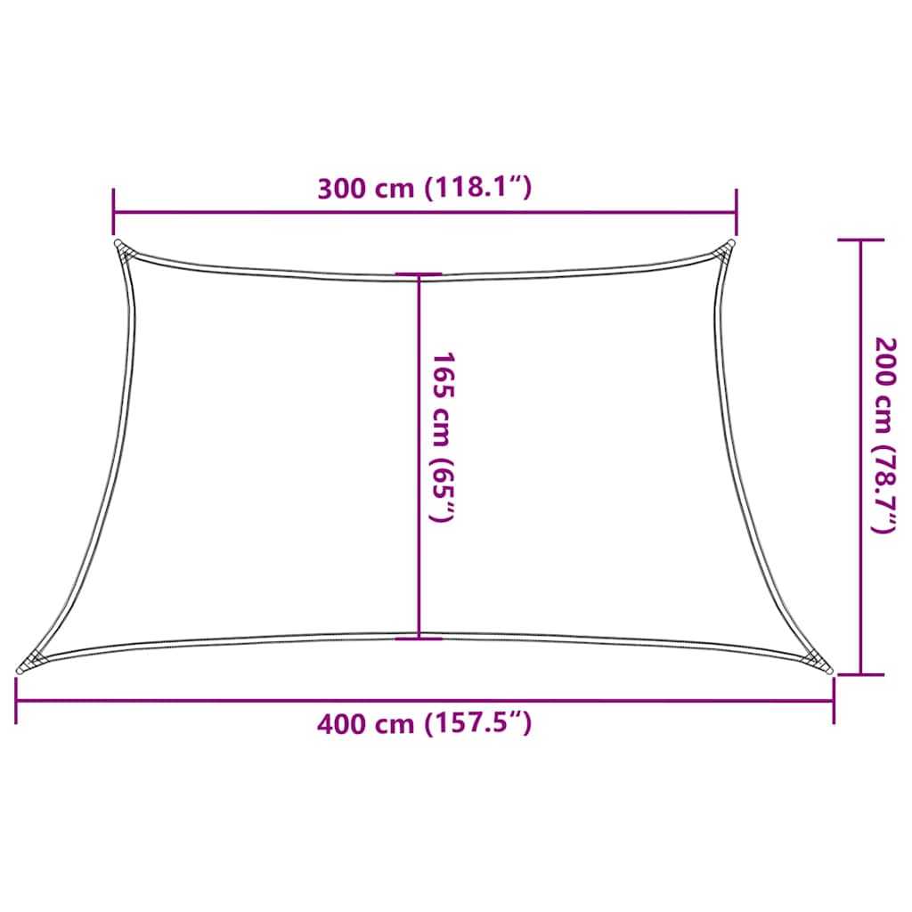 Zonnezeil 160 g/m² trapezium 3/4x2 m HDPE oranje is nu te koop bij PeponiXL, paradijselijk wonen!