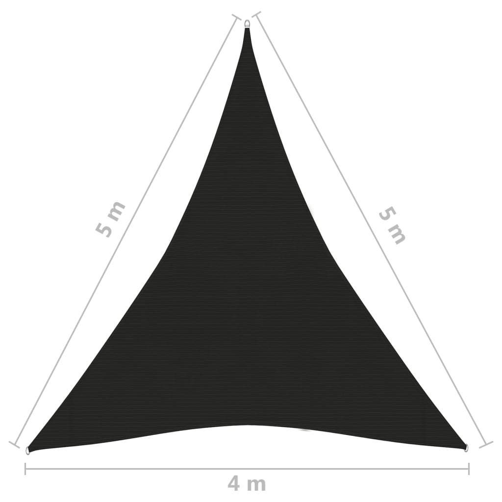 Zonnezeil 160 g/m² 4x5x5 m HDPE zwart is nu te koop bij PeponiXL, paradijselijk wonen!