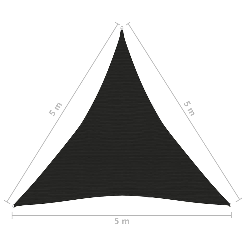 Zonnezeil 160 g/m² 5x5x5 m HDPE zwart is nu te koop bij PeponiXL, paradijselijk wonen!