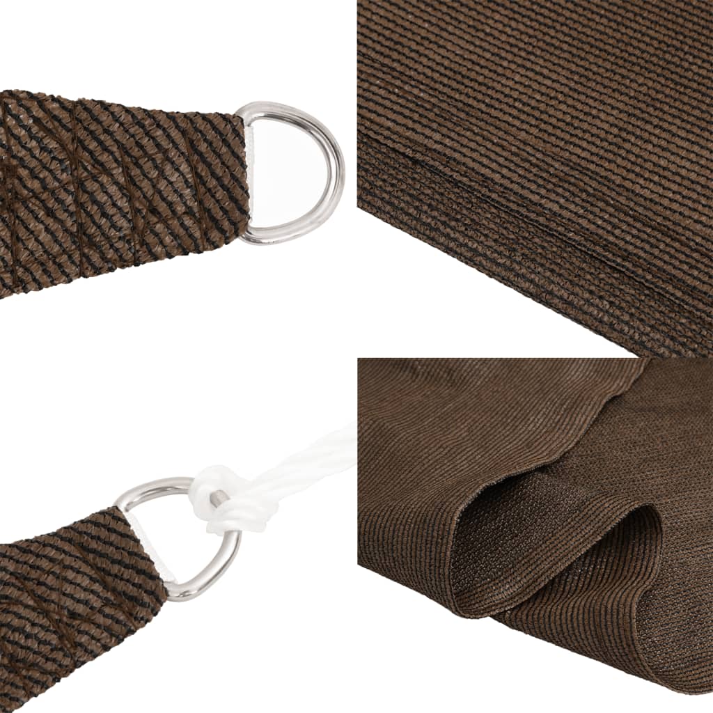 Zonnezeil 160 g/m² 6x7 m HDPE bruin is nu te koop bij PeponiXL, paradijselijk wonen!