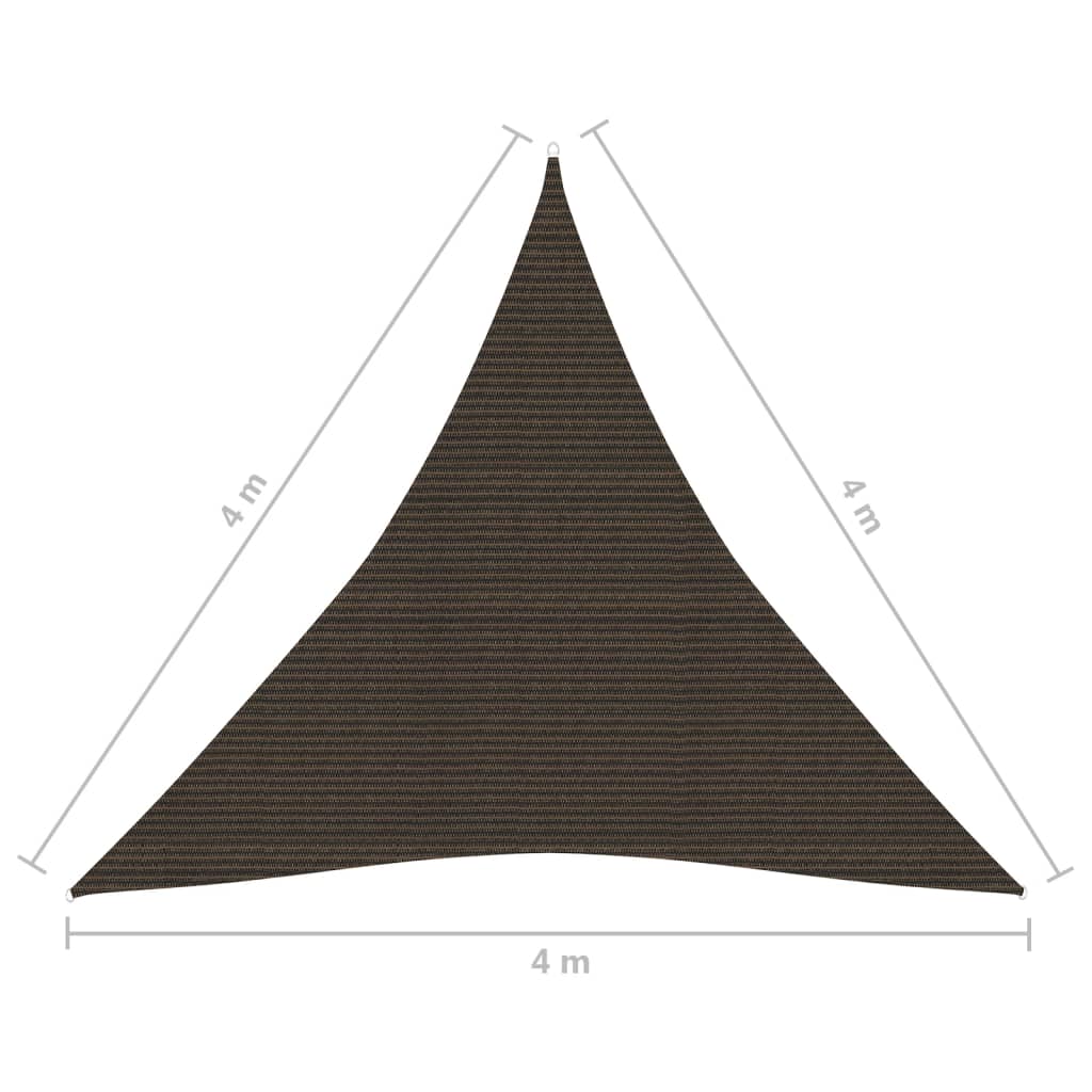 Zonnezeil 160 g/m² 4x4x4 m HDPE bruin is nu te koop bij PeponiXL, paradijselijk wonen!