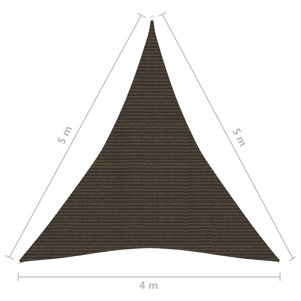 Zonnezeil 160 g/m² 4x5x5 m HDPE bruin is nu te koop bij PeponiXL, paradijselijk wonen!