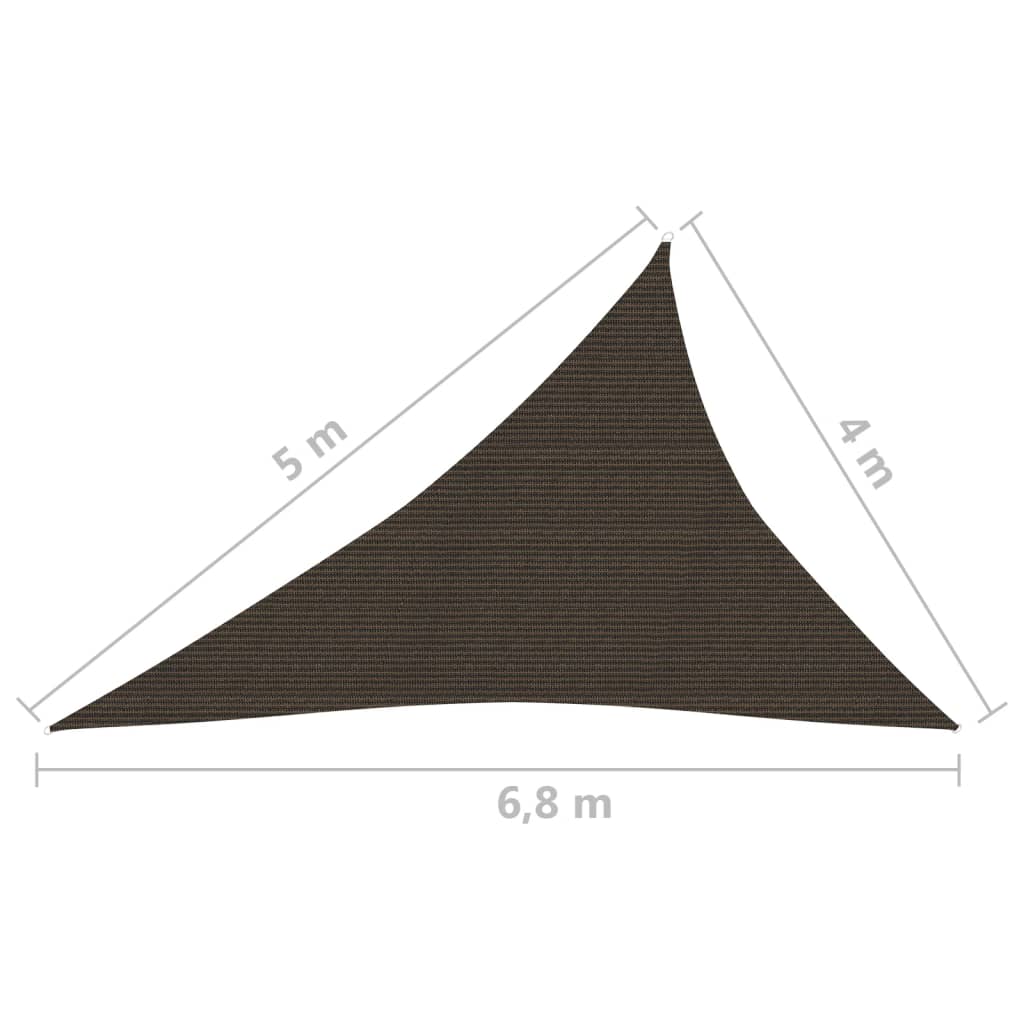 Zonnezeil 160 g/m² 4x5x6,8 m HDPE bruin is nu te koop bij PeponiXL, paradijselijk wonen!