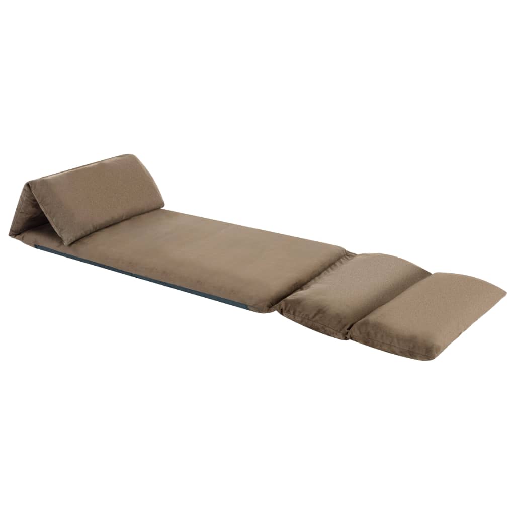 Vloerstoel inklapbaar microvezel taupe is nu te koop bij PeponiXL, paradijselijk wonen!