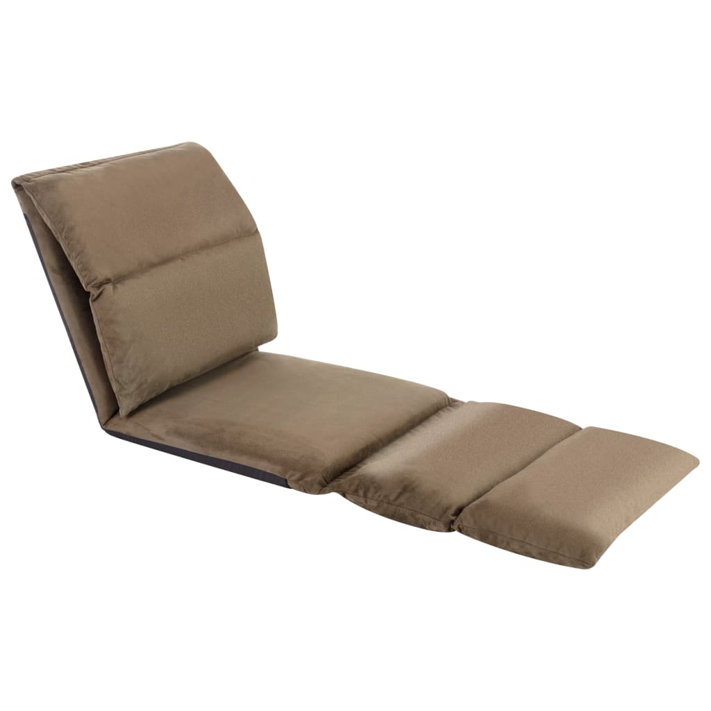 Vloerstoel inklapbaar microvezel taupe is nu te koop bij PeponiXL, paradijselijk wonen!