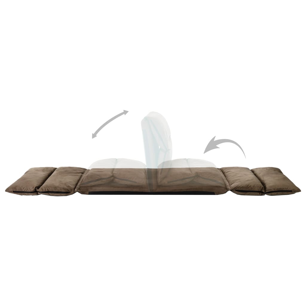 Vloerstoel inklapbaar microvezel taupe is nu te koop bij PeponiXL, paradijselijk wonen!