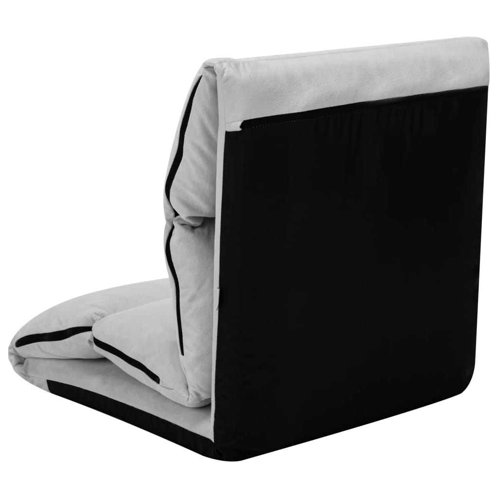 Vloerstoel inklapbaar microvezel lichtgrijs is nu te koop bij PeponiXL, paradijselijk wonen!