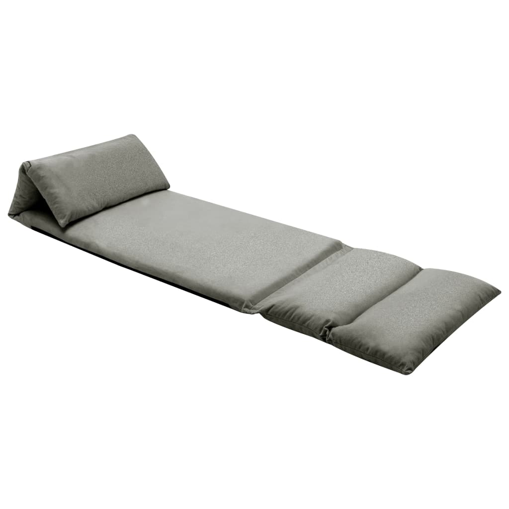 Vloerstoel inklapbaar microvezel donkergrijs is nu te koop bij PeponiXL, paradijselijk wonen!