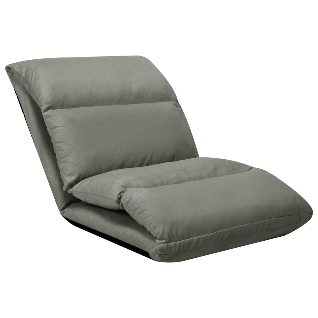 Vloerstoel inklapbaar microvezel donkergrijs is nu te koop bij PeponiXL, paradijselijk wonen!