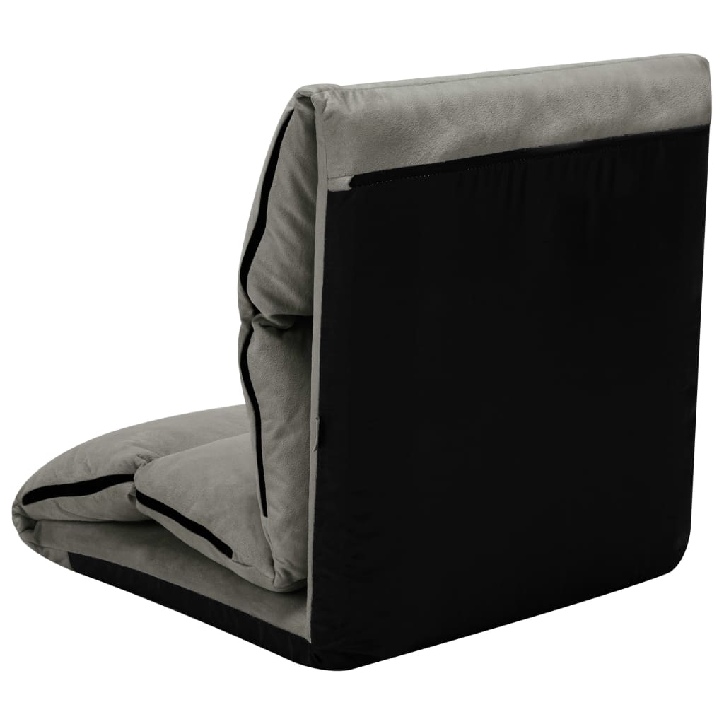 Vloerstoel inklapbaar microvezel donkergrijs is nu te koop bij PeponiXL, paradijselijk wonen!