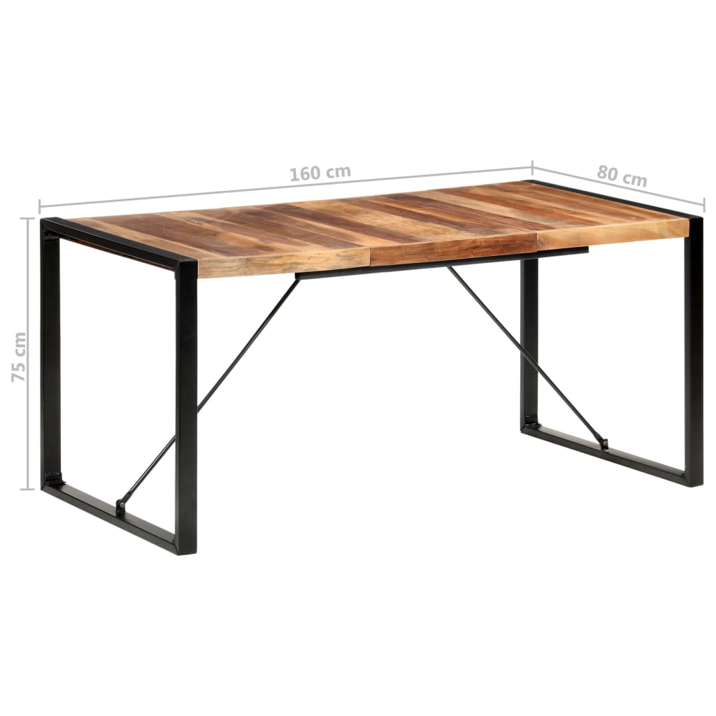 Eettafel 160x80x75 cm massief hout is nu te koop bij PeponiXL, paradijselijk wonen!