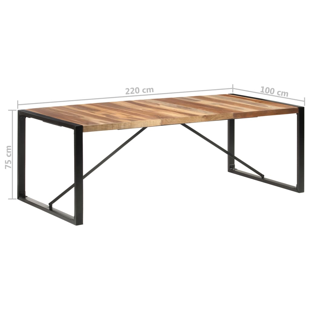 Eettafel 220x100x75 cm massief hout is nu te koop bij PeponiXL, paradijselijk wonen!