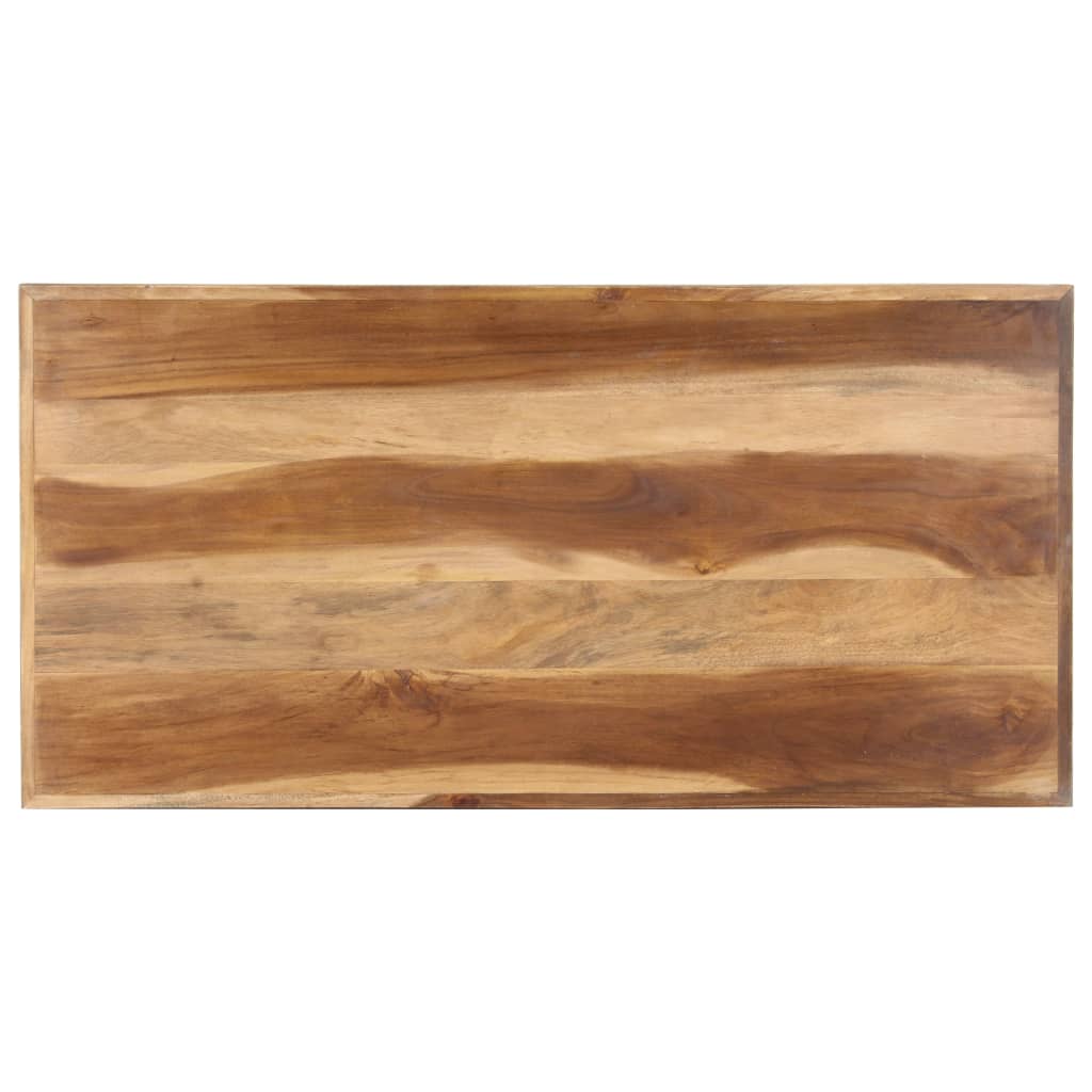 Eettafel 120x60x75 cm massief hout met honingkleurige afwerking is nu te koop bij PeponiXL, paradijselijk wonen!