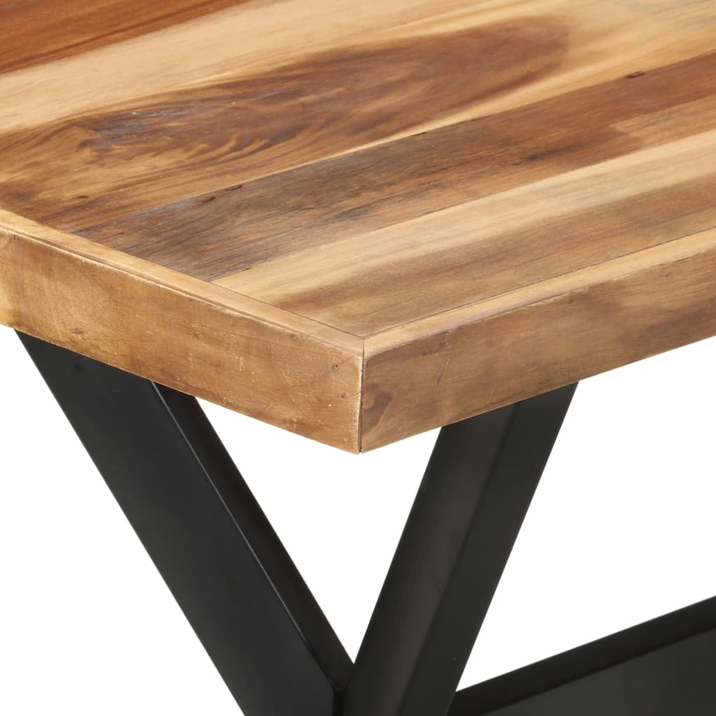 Eettafel 120x60x75 cm massief hout met honingkleurige afwerking is nu te koop bij PeponiXL, paradijselijk wonen!