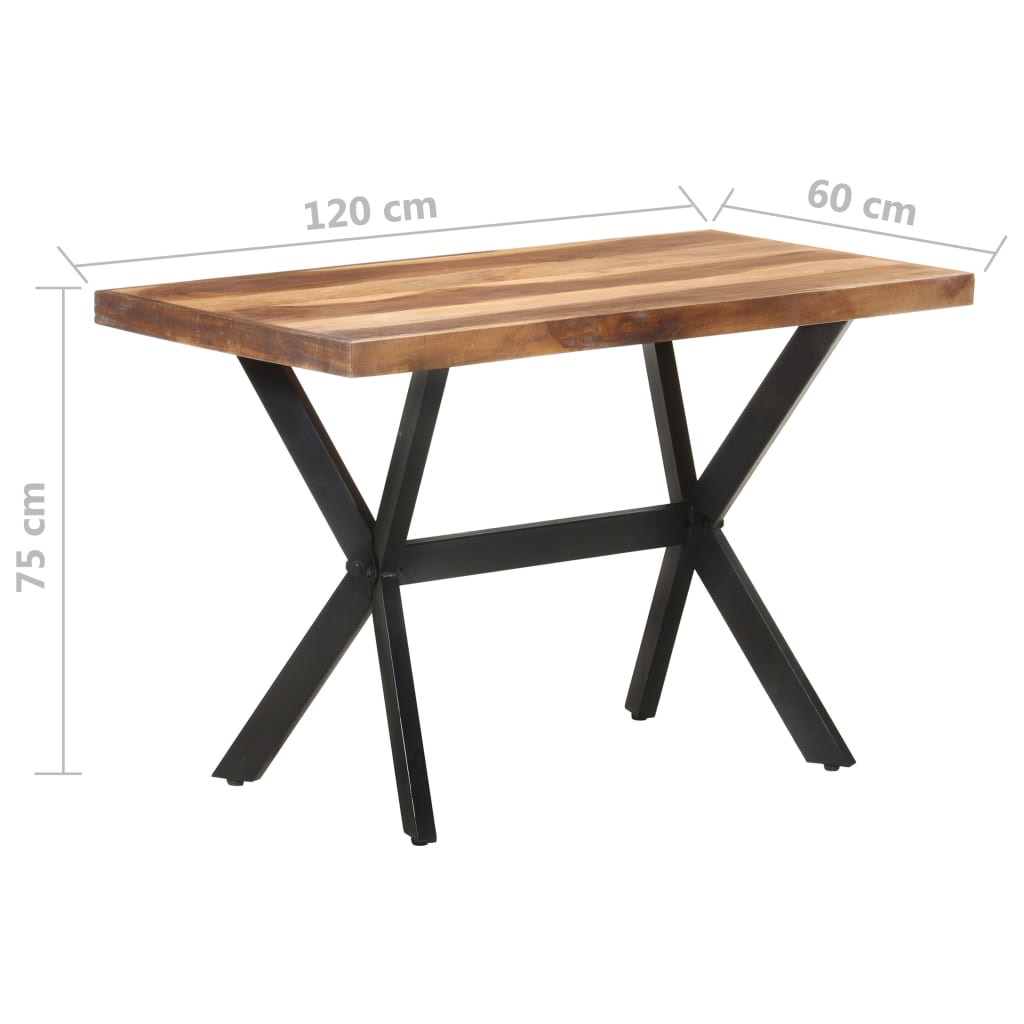 Eettafel 120x60x75 cm massief hout met honingkleurige afwerking is nu te koop bij PeponiXL, paradijselijk wonen!