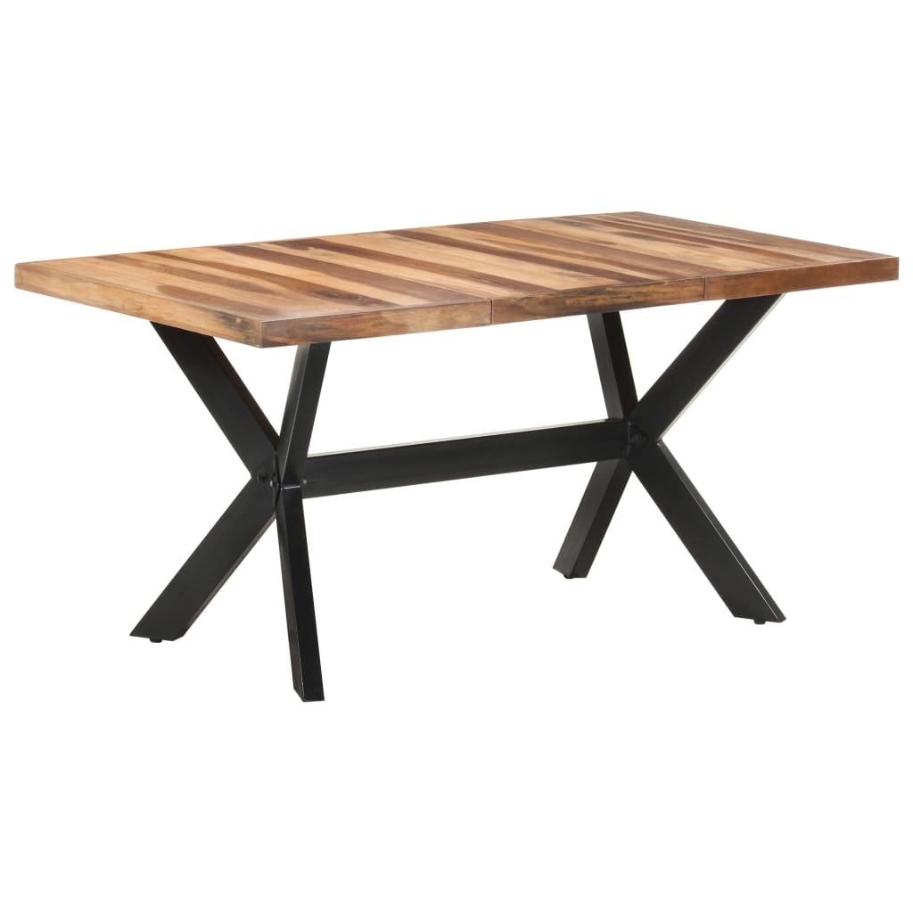 Eettafel 160x80x75 cm massief hout met honingkleurige afwerking is nu te koop bij PeponiXL, paradijselijk wonen!