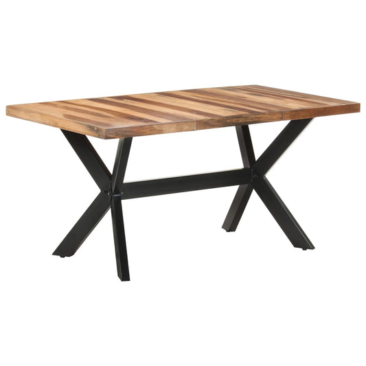 Eettafel 160x80x75 cm massief hout met honingkleurige afwerking is nu te koop bij PeponiXL, paradijselijk wonen!