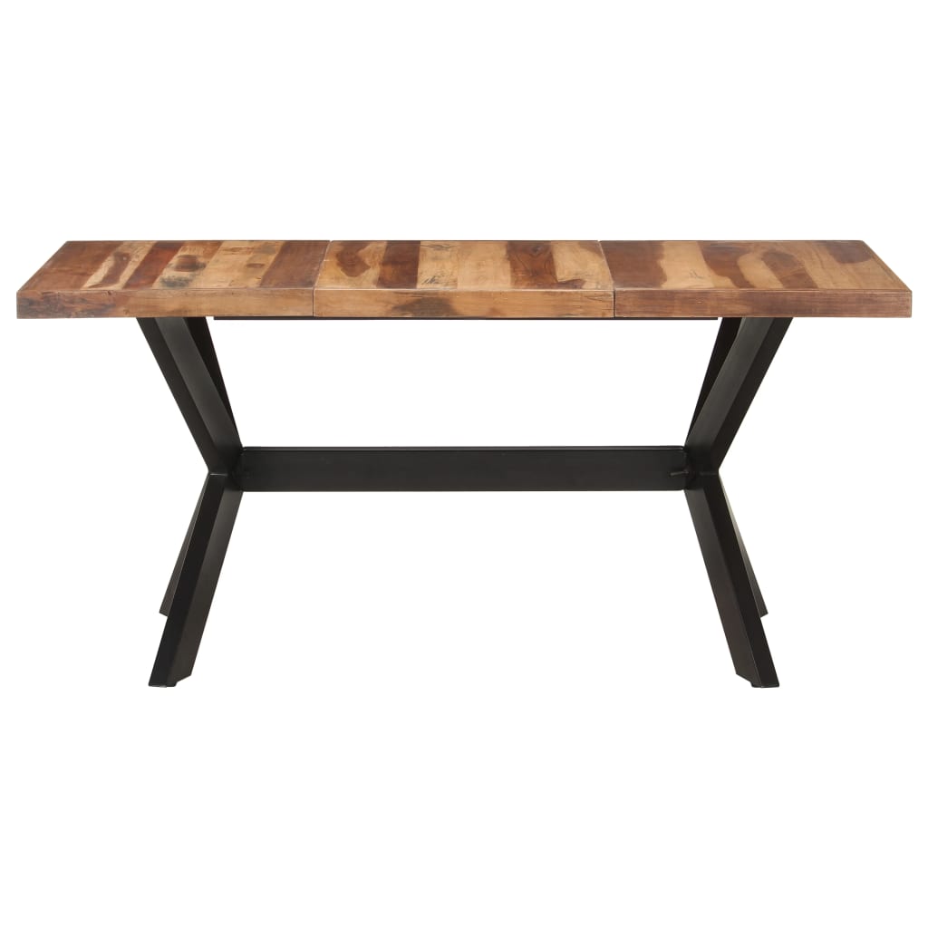Eettafel 160x80x75 cm massief hout met honingkleurige afwerking is nu te koop bij PeponiXL, paradijselijk wonen!