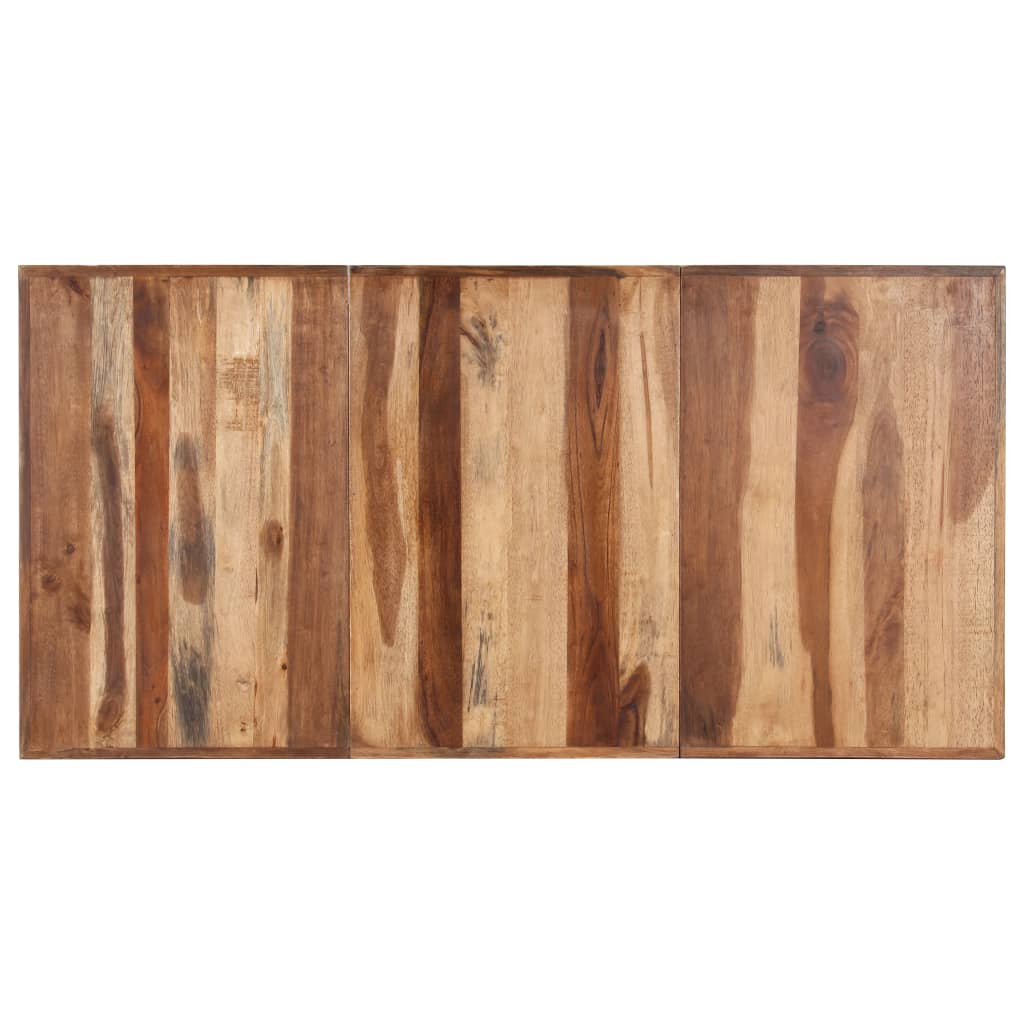 Eettafel 160x80x75 cm massief hout met honingkleurige afwerking is nu te koop bij PeponiXL, paradijselijk wonen!