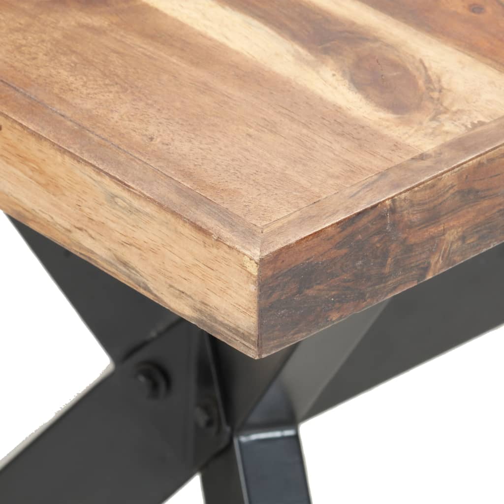 Eettafel 160x80x75 cm massief hout met honingkleurige afwerking is nu te koop bij PeponiXL, paradijselijk wonen!