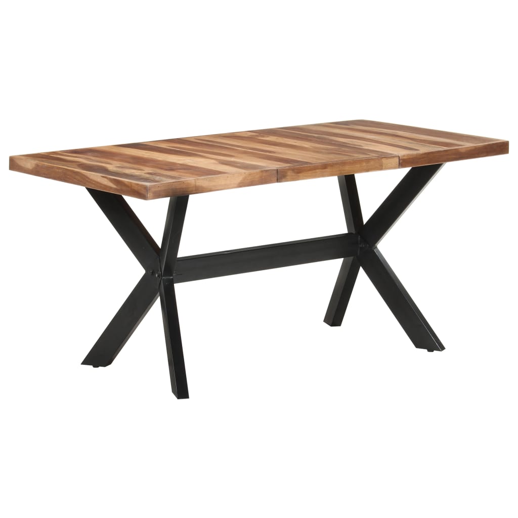 Eettafel 160x80x75 cm massief hout met honingkleurige afwerking is nu te koop bij PeponiXL, paradijselijk wonen!