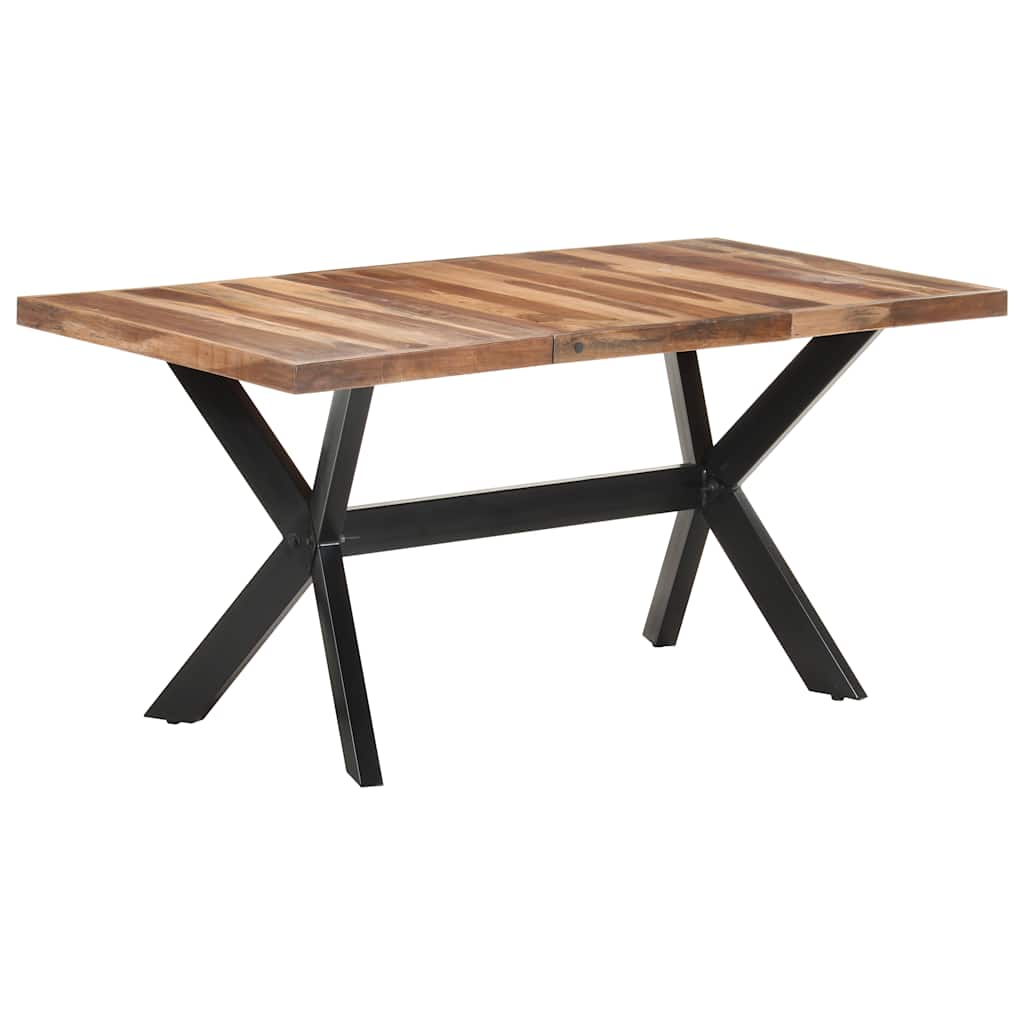 Eettafel 160x80x75 cm massief hout met honingkleurige afwerking is nu te koop bij PeponiXL, paradijselijk wonen!