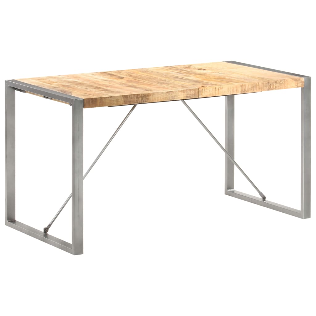 Eettafel 140x70x75 cm massief ruw mangohout is nu te koop bij PeponiXL, paradijselijk wonen!