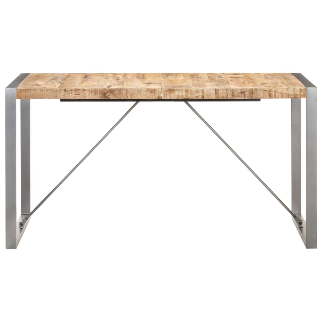 Eettafel 140x70x75 cm massief ruw mangohout is nu te koop bij PeponiXL, paradijselijk wonen!