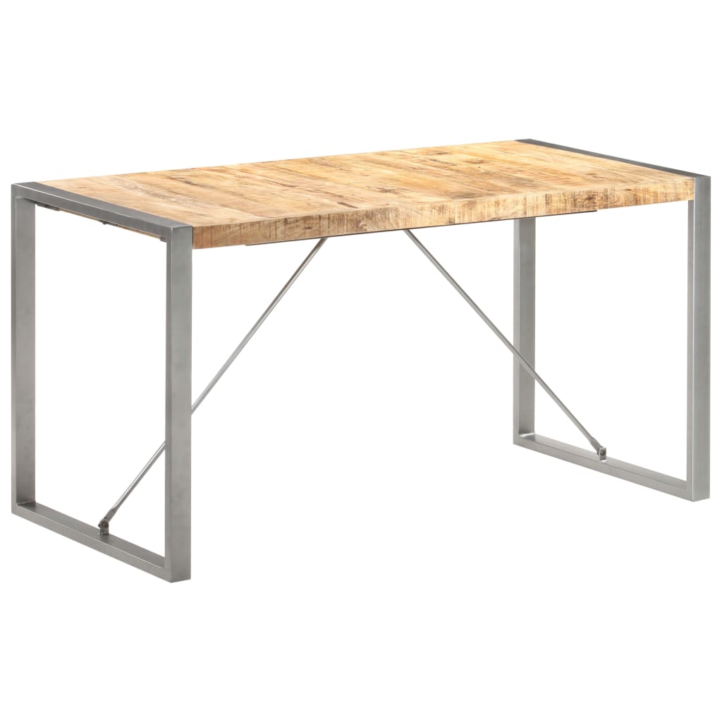 Eettafel 140x70x75 cm massief ruw mangohout is nu te koop bij PeponiXL, paradijselijk wonen!