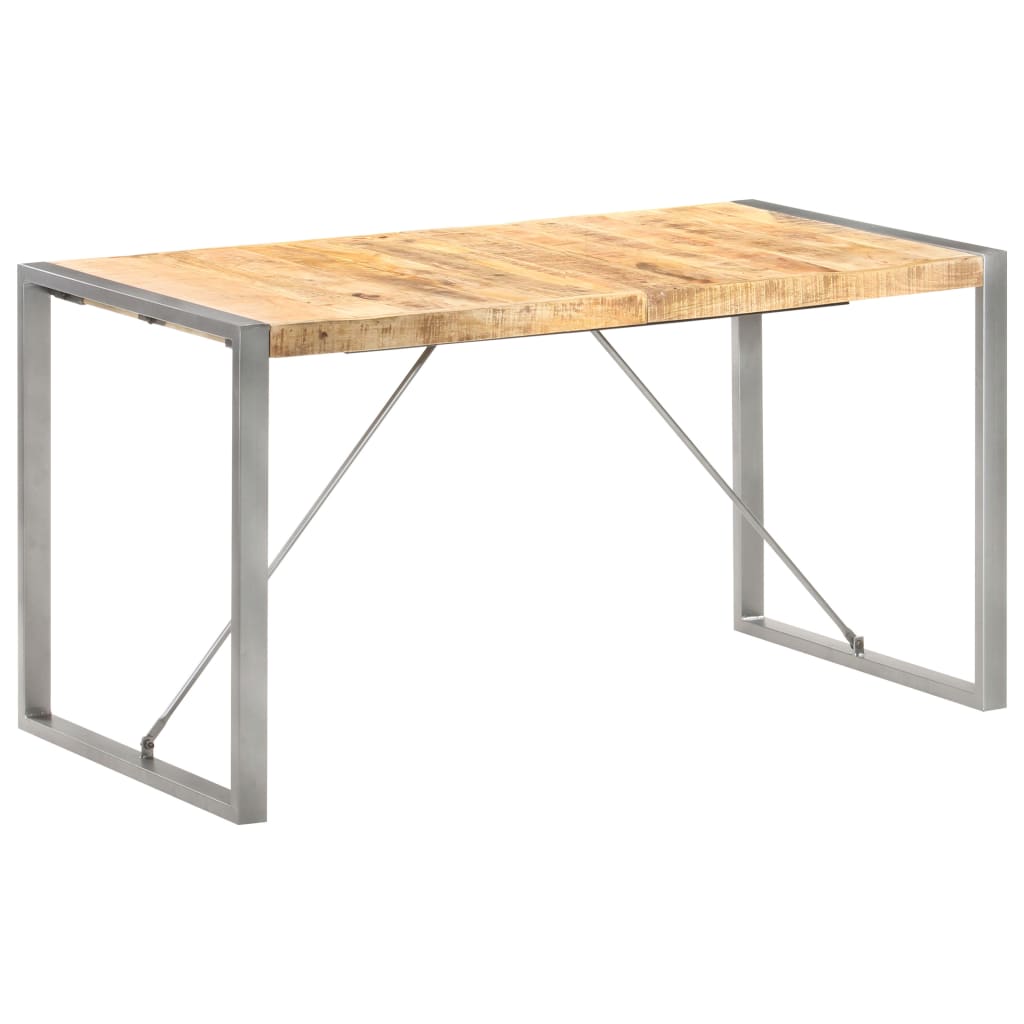 Eettafel 140x70x75 cm massief ruw mangohout is nu te koop bij PeponiXL, paradijselijk wonen!