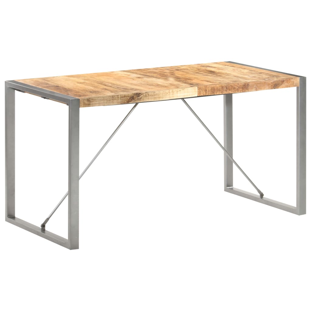 Eettafel 140x70x75 cm massief ruw mangohout is nu te koop bij PeponiXL, paradijselijk wonen!