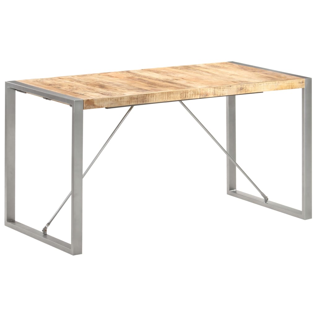 Eettafel 140x70x75 cm massief ruw mangohout is nu te koop bij PeponiXL, paradijselijk wonen!