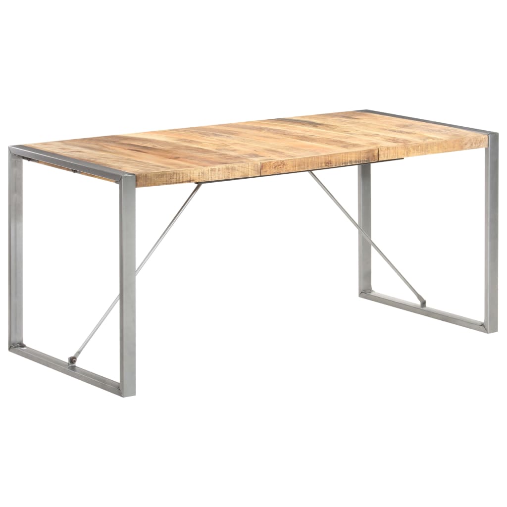 Eettafel 160x80x75 cm massief ruw mangohout is nu te koop bij PeponiXL, paradijselijk wonen!