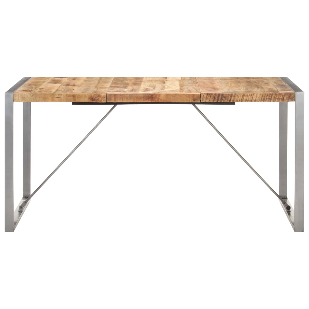 Eettafel 160x80x75 cm massief ruw mangohout is nu te koop bij PeponiXL, paradijselijk wonen!