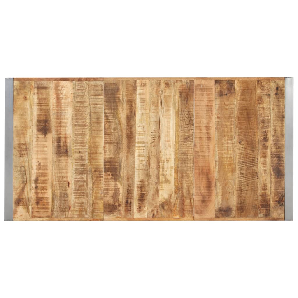 Eettafel 160x80x75 cm massief ruw mangohout is nu te koop bij PeponiXL, paradijselijk wonen!