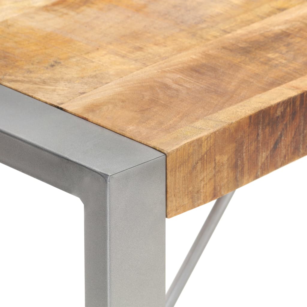 Eettafel 160x80x75 cm massief ruw mangohout is nu te koop bij PeponiXL, paradijselijk wonen!