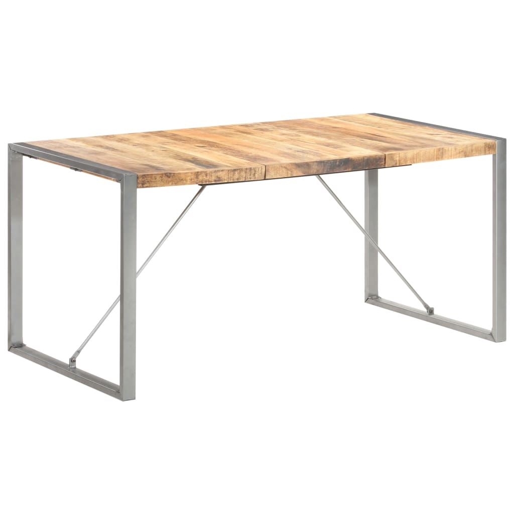 Eettafel 160x80x75 cm massief ruw mangohout is nu te koop bij PeponiXL, paradijselijk wonen!