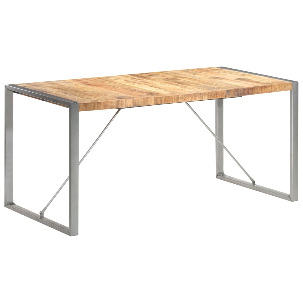 Eettafel 160x80x75 cm massief ruw mangohout is nu te koop bij PeponiXL, paradijselijk wonen!