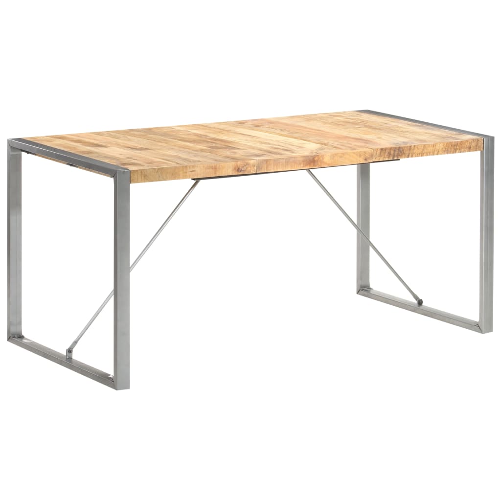 Eettafel 160x80x75 cm massief ruw mangohout is nu te koop bij PeponiXL, paradijselijk wonen!